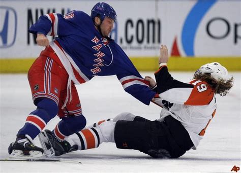 Sean Avery at his best! | New york rangers, Rangers hockey, Blue shirt