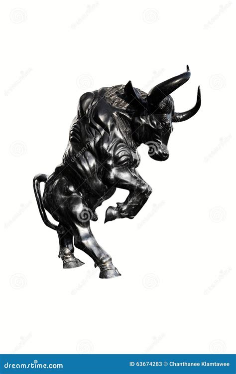 Bull statue stock image. Image of bull, drawing, danger - 63674283