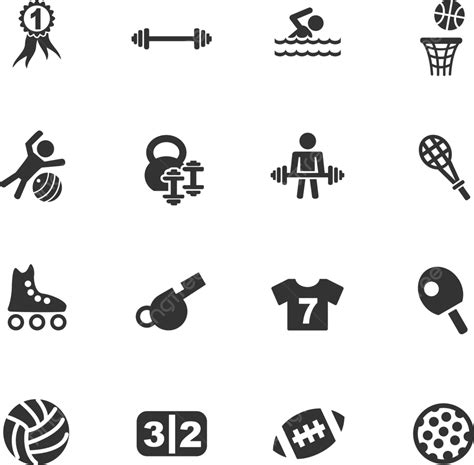 Sport Icon Set Silhouette Table Tennis Game Vector, Silhouette, Table Tennis, Game PNG and ...