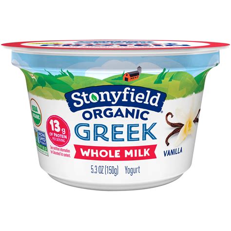 Stonyfield Organic Vanilla Greek Whole Milk Yogurt - Shop Yogurt at H-E-B