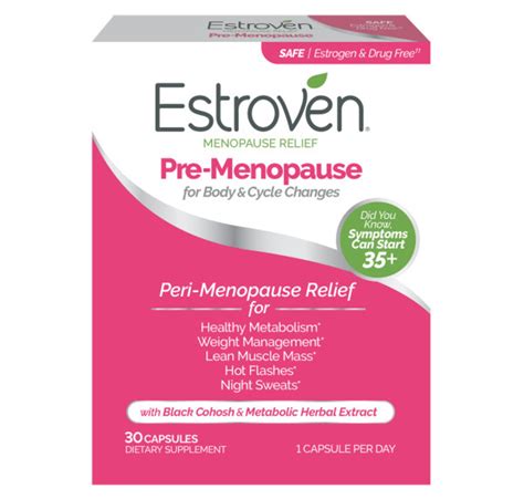 Estroven Perimenopause Relief & Weight Management Supplement Capsules ...