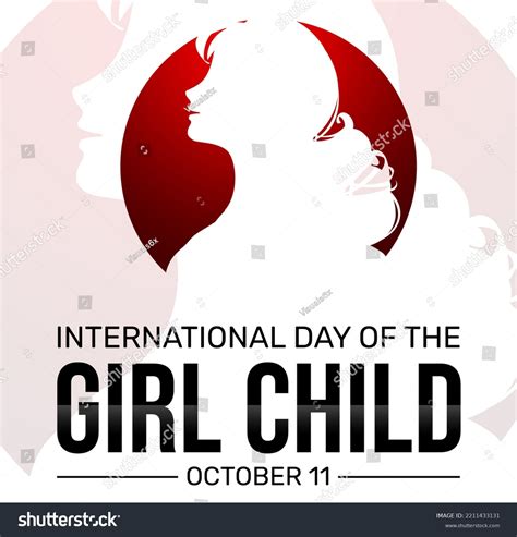 International Day Girl Child Wallpaper Design Stock Illustration ...