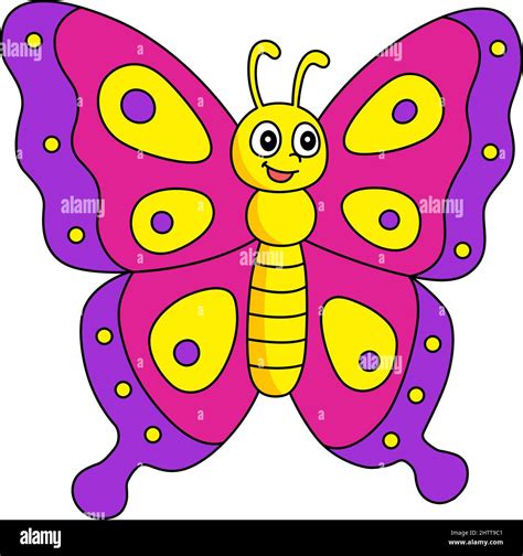 Butterfly Cartoon Colored Clipart Illustration Stock Vector Image & Art ...