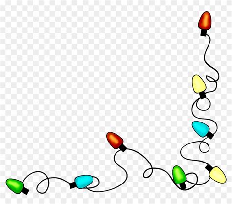 Christmas Lights Border Transparent - Christmas Lights Clip Art Gif, HD Png Download