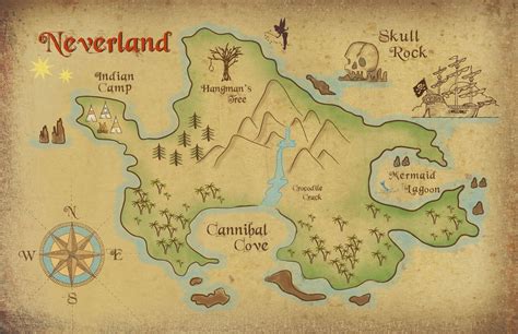 Printable Neverland Map - Printable Maps