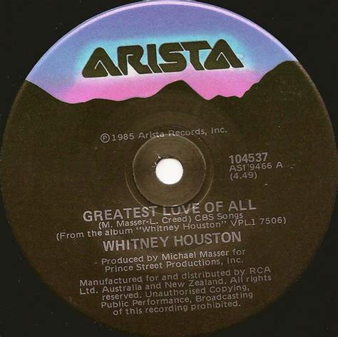 Whitney Houston - Greatest Love Of All (1986, Vinyl) | Discogs