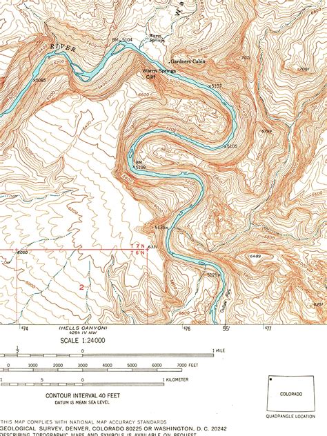 Dinosaur National Monument Map / Dinosaur Topographic Map - Etsy