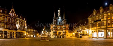 Historic Wenigerode at Night High Definition Panorama Stock Image - Image of night, view: 111090173