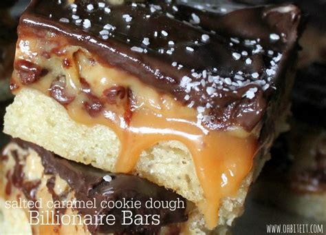 ~Salted Caramel Cookie Dough Billionaire Bars! - Oh Bite It