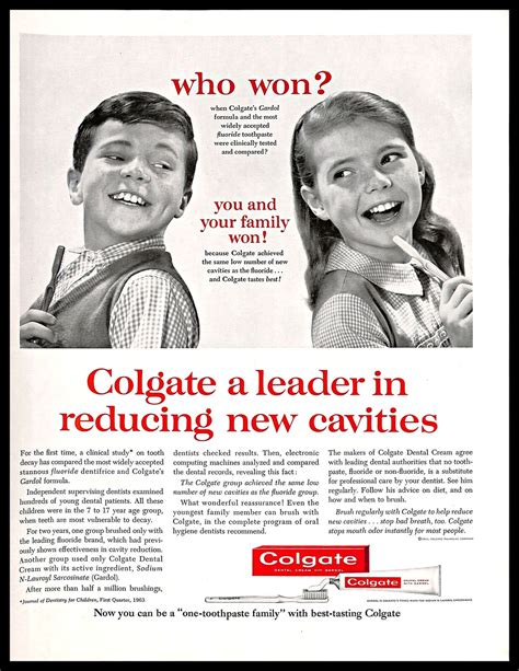 1963 Colgate Toothpaste Vintage PRINT AD Cavities Dental Oral Care Kids 1960s | eBay