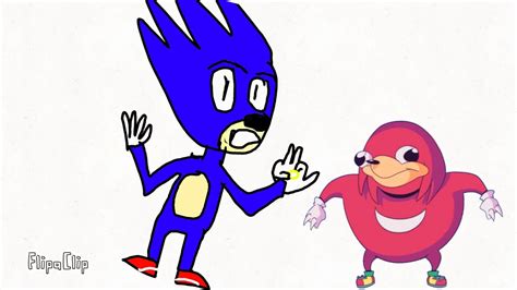 Ugandan Knuckles attacks Sonic #Finwasonic - YouTube