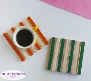 DIY Popsicle Stick Coasters - Busy Moms Helper