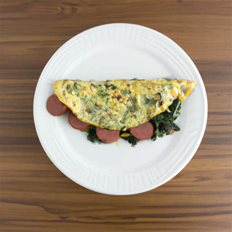 Sausage Kale Mozzarella Omelette Recipe - Omelette Recipes