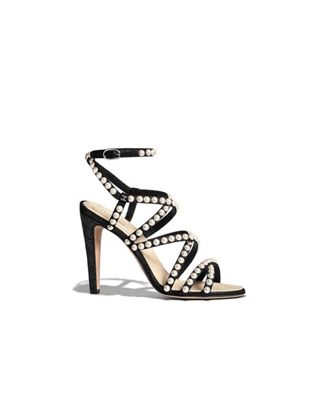 Sandals, crackled lambskin-black - CHANEL | Fashion shoes, Chanel shoes ...