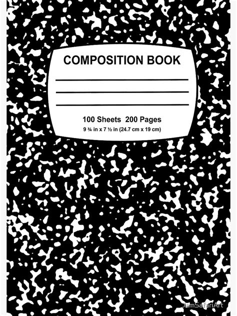 "Composition Notebook Pattern with Composition Book Label" Spiral Notebook for Sale by ...