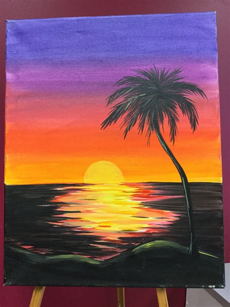 Sunset Painting Ideas On Canvas - Water | Easy canvas art, Oil pastel paintings, Watercolor ...