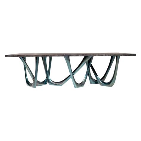 G-Table Cosmos by Zieta Prozessdesign, Oak Top 'Customizable' | Contemporary dining table, Metal ...