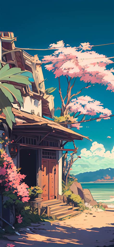 Beach House Bali Aesthetic Anime Wallpapers - Anime Background