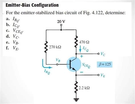 Solved Emitter-Bias Configuration For the emitter-stabilized | Chegg.com