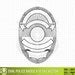 Oval Shaped Blank Police Badge Design Version 18 Vector Clipart File Ideal SVG for CNC, Laser ...