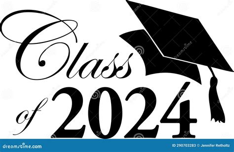 Classe De Clip Art 2024 Graduation Illustration de Vecteur - Illustration du graduation ...