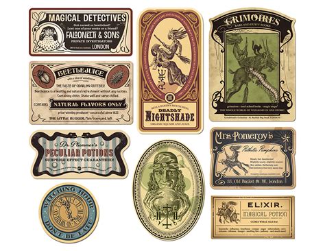 Vintage Halloween apothecary labels - Style24