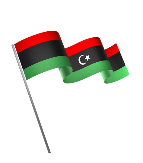 Libya flag element design national independence day banner ribbon png ...