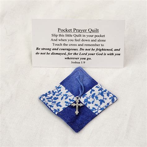 Pocket Prayer Quilt Blue Watercolor - Etsy