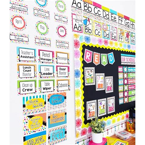 Editable Classroom Jobs Chart Template Confetti Rainbow Classroom Decor ...