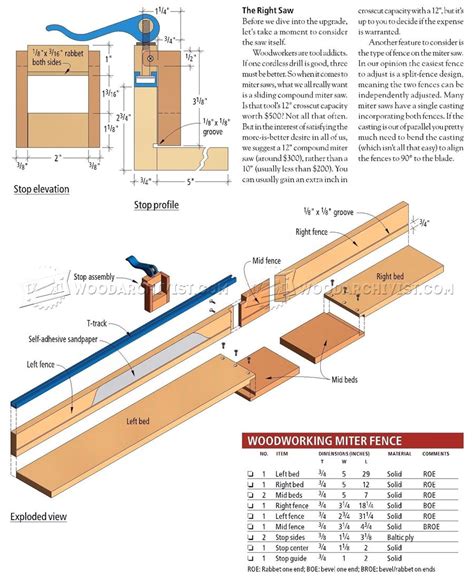 Miter Saw Fence Plans • WoodArchivist