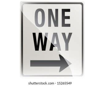 One Way Traffic Sign Stock Vector (Royalty Free) 15265549 | Shutterstock