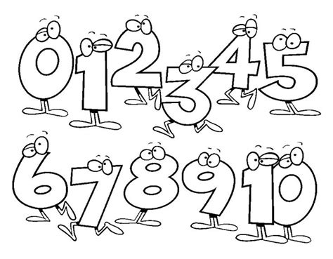 funny numbers coloring pages for preschool | Free Coloring Pages For ...