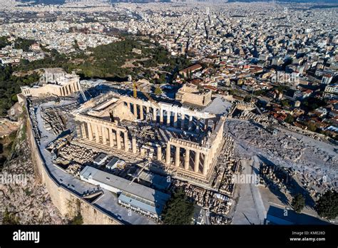 Aerial view of Parthenon and Acropolis in Athens,Greece Stock Photo - Alamy