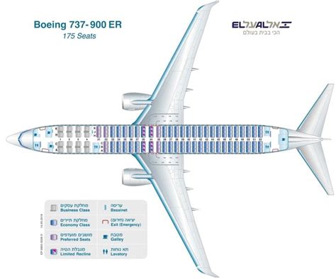 EL AL Boeing 737 900ER Seating Layout Configuration | Seating plan, Boeing, Boeing 737