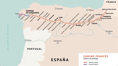 Detailed Map Of Camino Frances