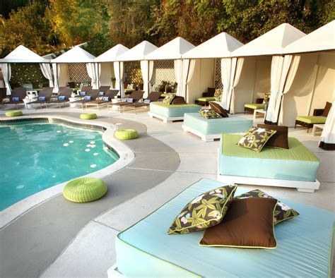 Portfolios - W Westwood | Hotel pool design, Pool cabanas, Cabana poolside