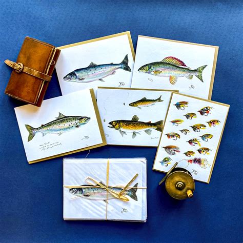 Pack of 5 Game Fish Cards – Wildlife By Mouse