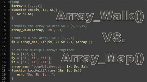 aray_map() and array_walk() in PHP – BrainBell