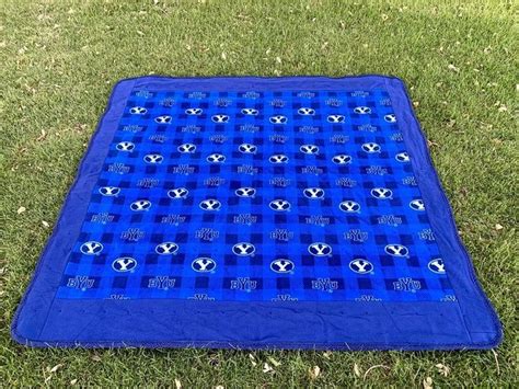 Denim Quilt. BYU Cougars Denim Blanket. Handmade Upcycled | Etsy ...