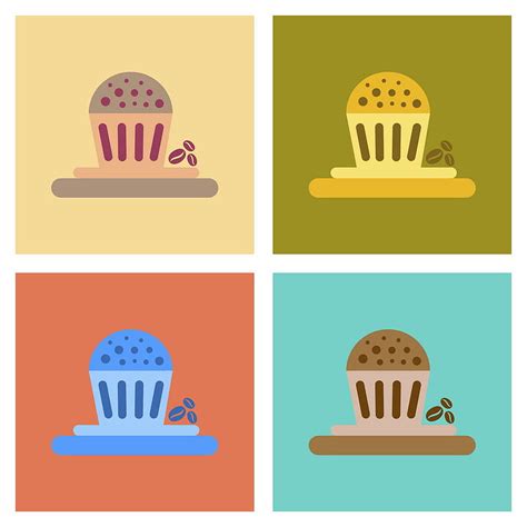 Assembly flat icons coffee chocolate cake vector ai eps | UIDownload