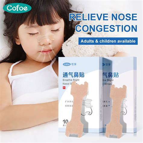 Cofoe Breath Right Nasal Strips Anti Snoring Stoper Ventilation Nasal Patch Relief Stuffy ...