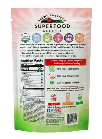 Grown American Superfood 4-week bag – Grown American Super Food