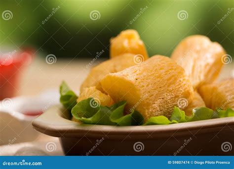 Brazilian Food Fried Yucca. Stock Photo - Image of background, restaurant: 59807474