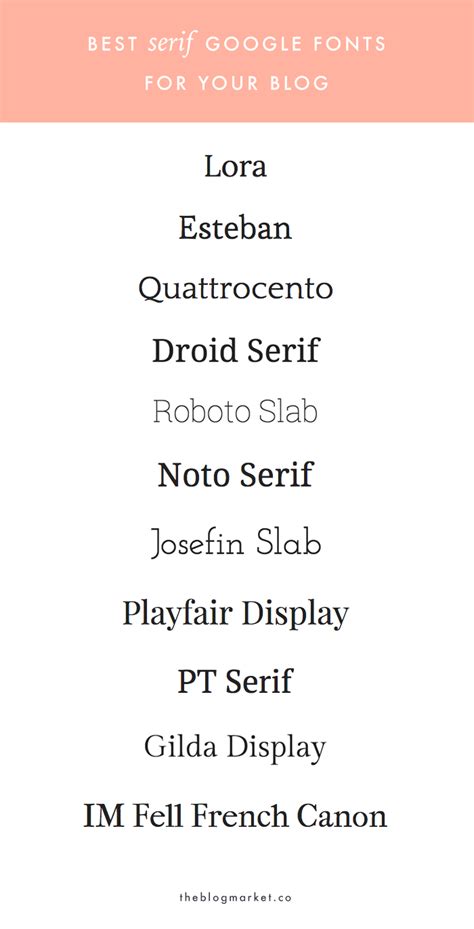 Best Serif Google Web Fonts For Your Blog - The Blog Market | Google ...