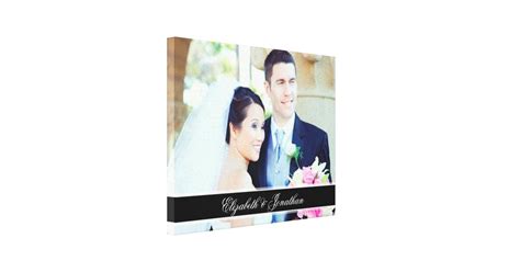 Custom Wedding Photo Personalized Canvas Art | Zazzle