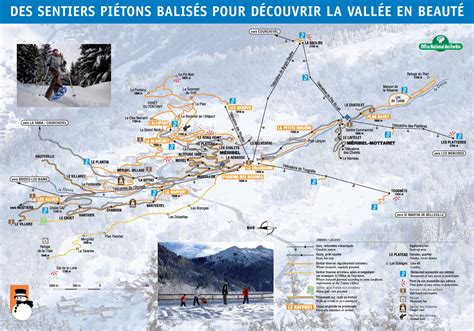 Meribel walking snowshoeing map - Ontheworldmap.com