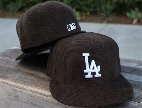 Los Angeles Dodgers Brown Corduroy Gray 59Fifty Fitted Hat by MLB x New ...