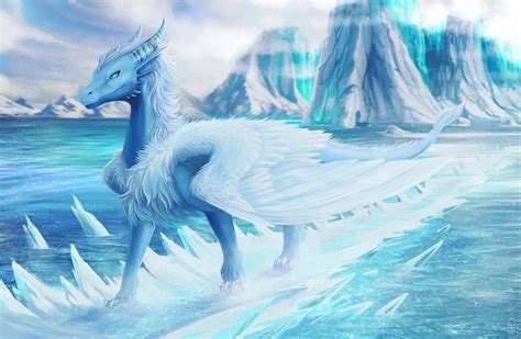 The bright ice Dragon | Dragon artwork fantasy, Mythical creatures art, Fantasy creatures art