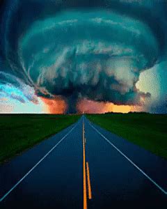 Tornado consumes fire on highway animated gif