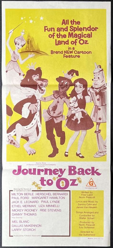 All About Movies - Journey Back To Oz Poster Original Daybill Rare 1972 ...